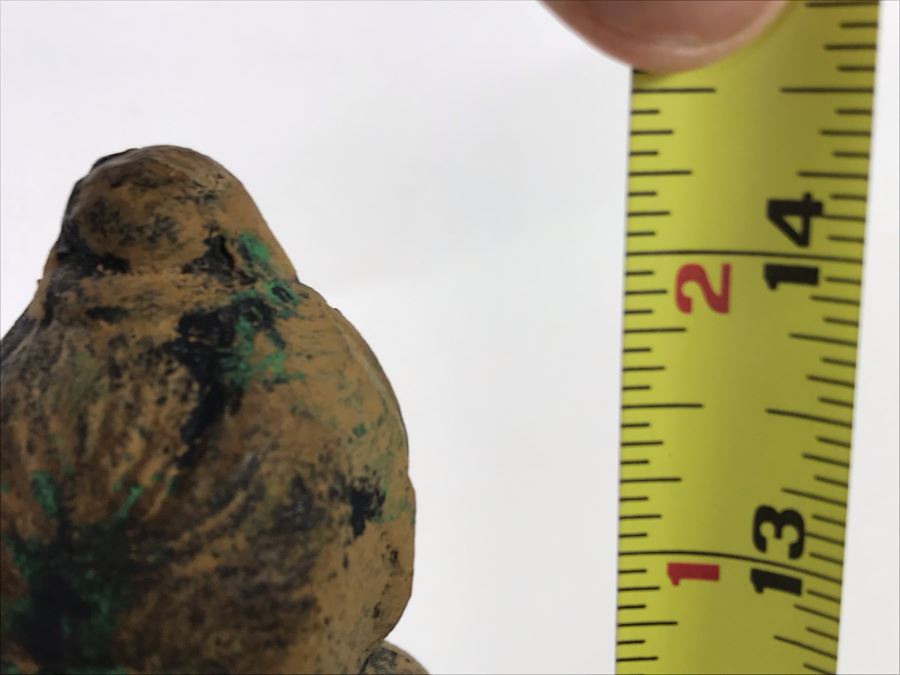 Heavy Japanese Gilded Metal Sculpture Of Scholar Man Riding Horse (2 Pieces) 14W X 7D X 14.5H [Photo 18]