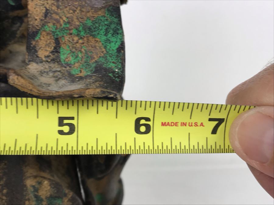 Heavy Japanese Gilded Metal Sculpture Of Scholar Man Riding Horse (2 Pieces) 14W X 7D X 14.5H [Photo 17]