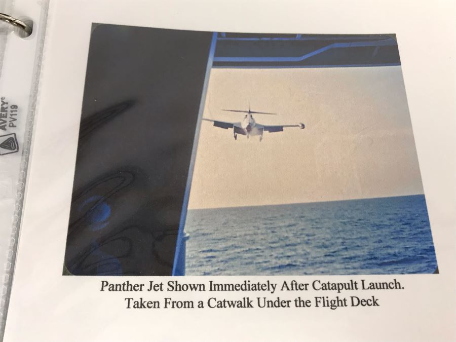Detailed Firsthand Account Of Korean War Featuring Exclusive Photos Aboard Aircraft Carrier USS Wasp CVA-18 With Fighter Squadron VF-151, Framed Sticker From Fighter Squadron VF-151 And Framed B&W Photograph - See Photos For Sampling [Photo 18]