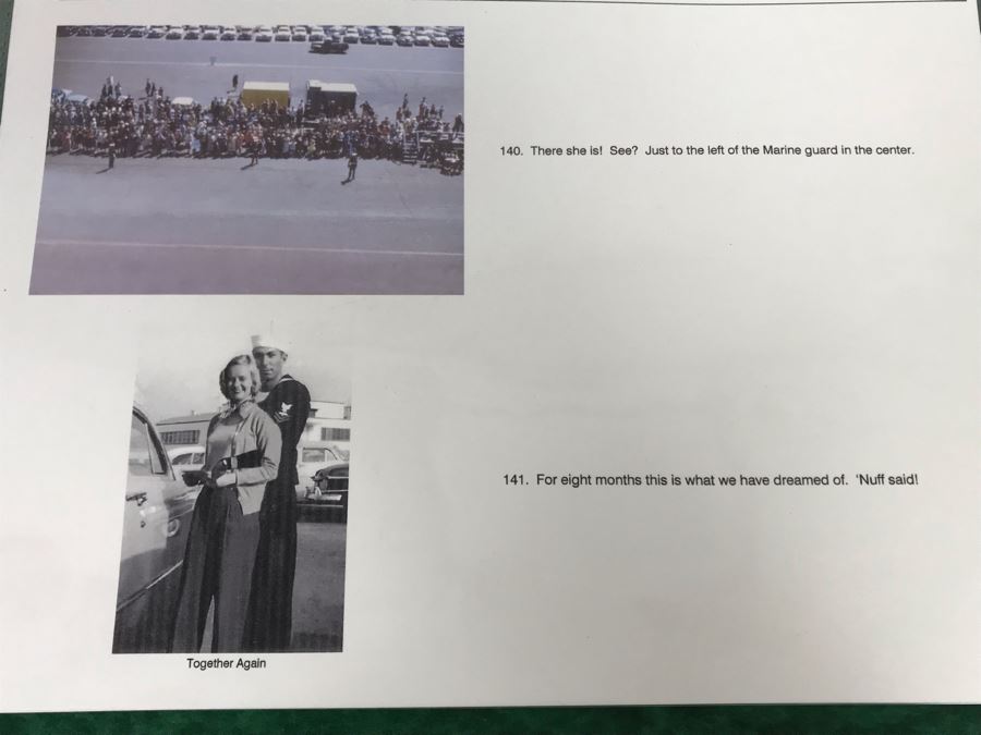 Detailed Firsthand Account Of Korean War Featuring Exclusive Photos Aboard Aircraft Carrier USS Wasp CVA-18 With Fighter Squadron VF-151, Framed Sticker From Fighter Squadron VF-151 And Framed B&W Photograph - See Photos For Sampling [Photo 35]