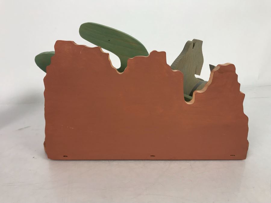 Vintage 1990 Reena Sullivan Desert Coyote Wooden Sculpture Salt Lake City, Utah 11W X 6D X 6.5H [Photo 6]