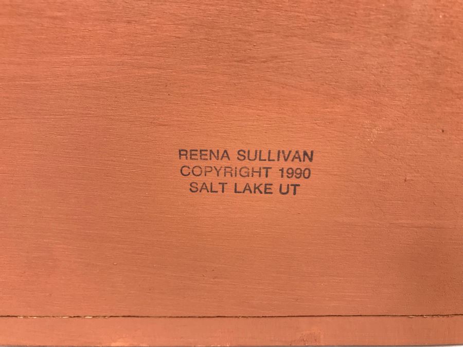 Vintage 1990 Reena Sullivan Desert Coyote Wooden Sculpture Salt Lake City, Utah 11W X 6D X 6.5H [Photo 7]