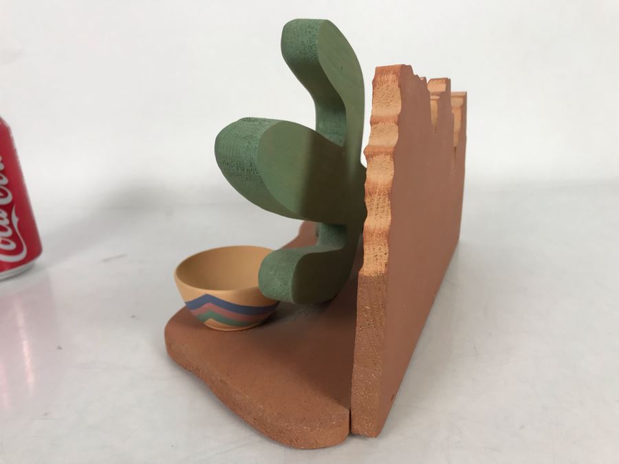 Vintage 1990 Reena Sullivan Desert Coyote Wooden Sculpture Salt Lake City, Utah 11W X 6D X 6.5H [Photo 5]