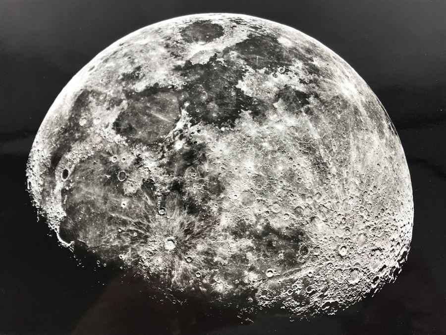Vintage B&W Photograph Of The Moon Made With 86' Refractor Of Lick Observatory 10W X 8H
