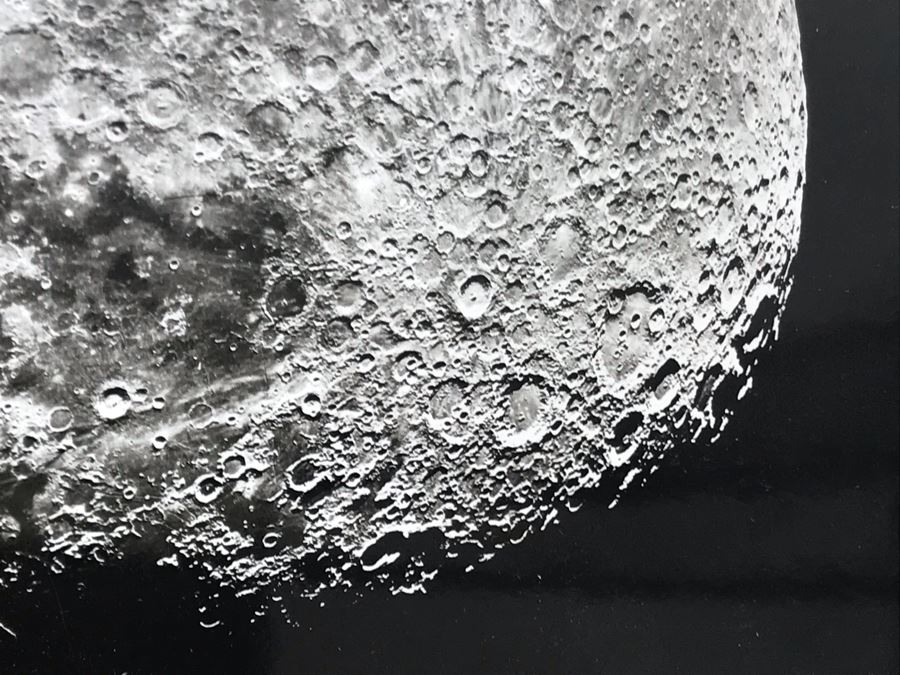 Vintage B&W Photograph Of The Moon Made With 86' Refractor Of Lick Observatory 10W X 8H [Photo 3]
