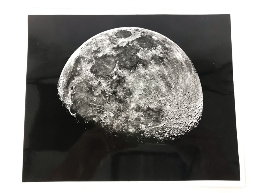 Vintage B&W Photograph Of The Moon Made With 86' Refractor Of Lick Observatory 10W X 8H [Photo 2]