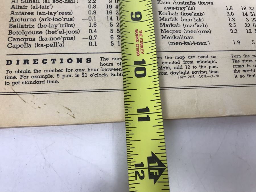 Griffith Observatory Astrorama Chart - Shows Sky At Any Hour Of The Year 10.5W X 11H [Photo 7]