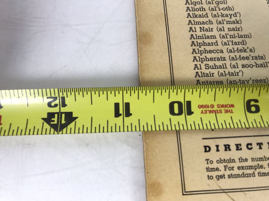 Griffith Observatory Astrorama Chart - Shows Sky At Any Hour Of The Year 10.5W X 11H [Photo 8]