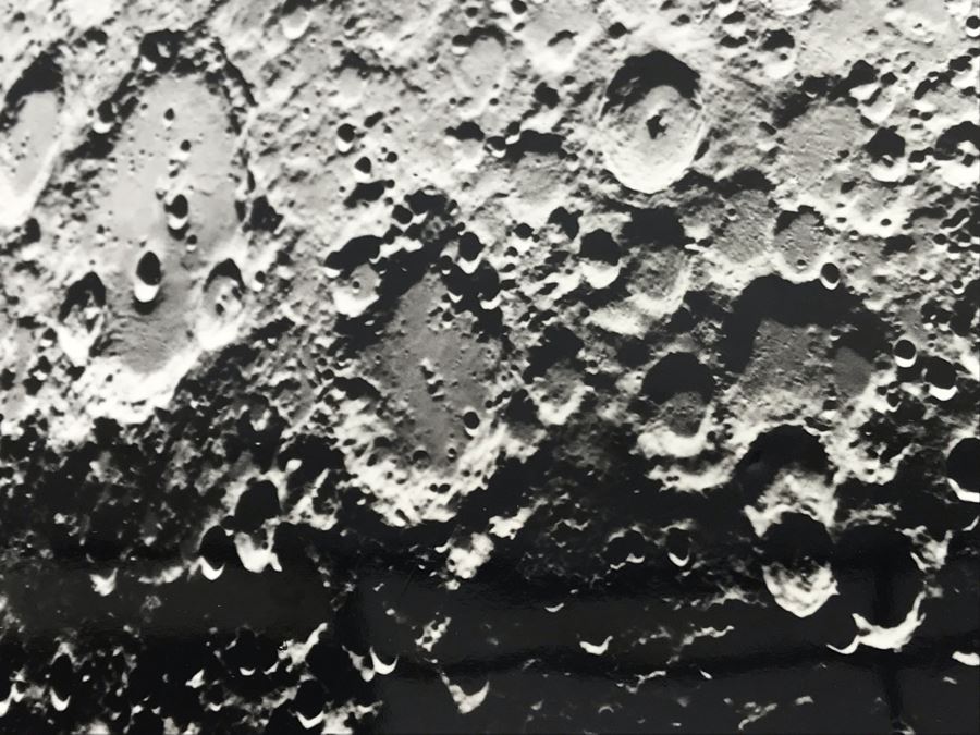 Vintage B&W Photograph Of The Southern Part Of Moon At Last Quarter Made With 60' Mt. Wilson Reflector On Oct. 8, 1955 10W X 8H [Photo 8]