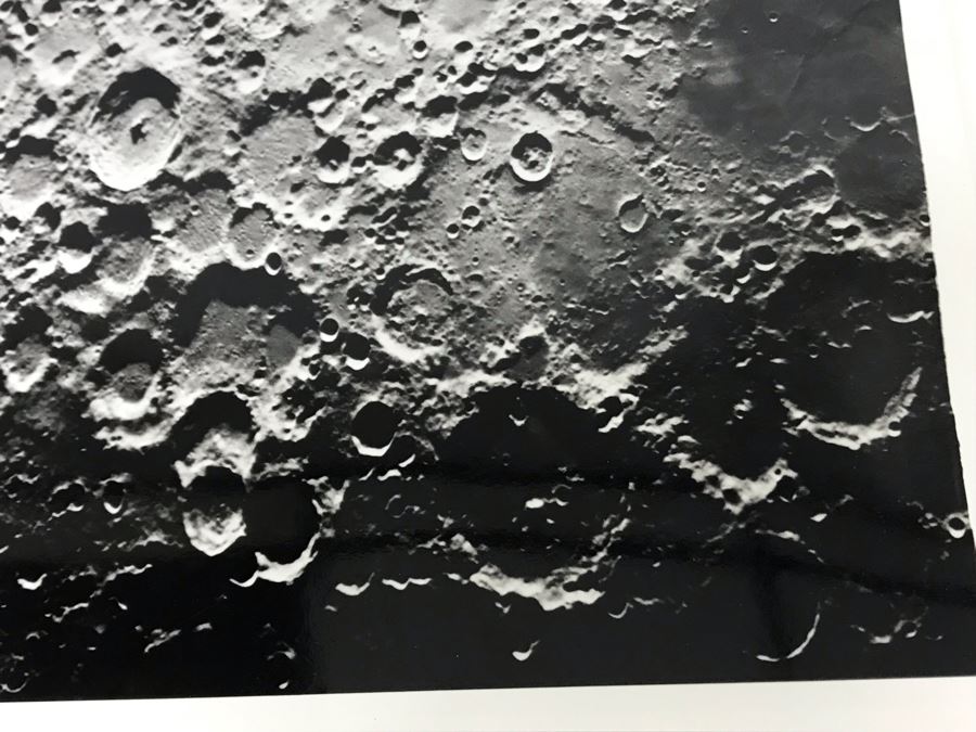 Vintage B&W Photograph Of The Southern Part Of Moon At Last Quarter Made With 60' Mt. Wilson Reflector On Oct. 8, 1955 10W X 8H [Photo 7]