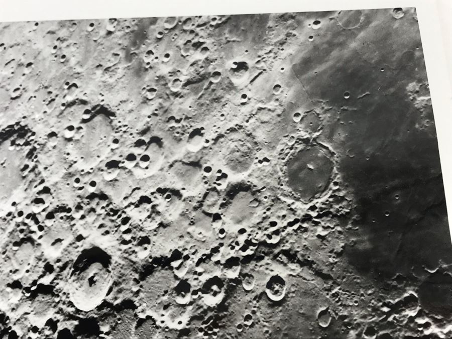 Vintage B&W Photograph Of The Southern Part Of Moon At Last Quarter Made With 60' Mt. Wilson Reflector On Oct. 8, 1955 10W X 8H [Photo 6]