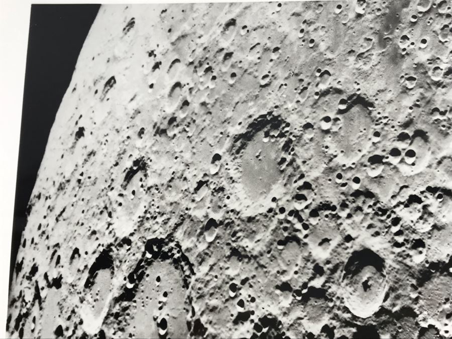 Vintage B&W Photograph Of The Southern Part Of Moon At Last Quarter Made With 60' Mt. Wilson Reflector On Oct. 8, 1955 10W X 8H [Photo 5]