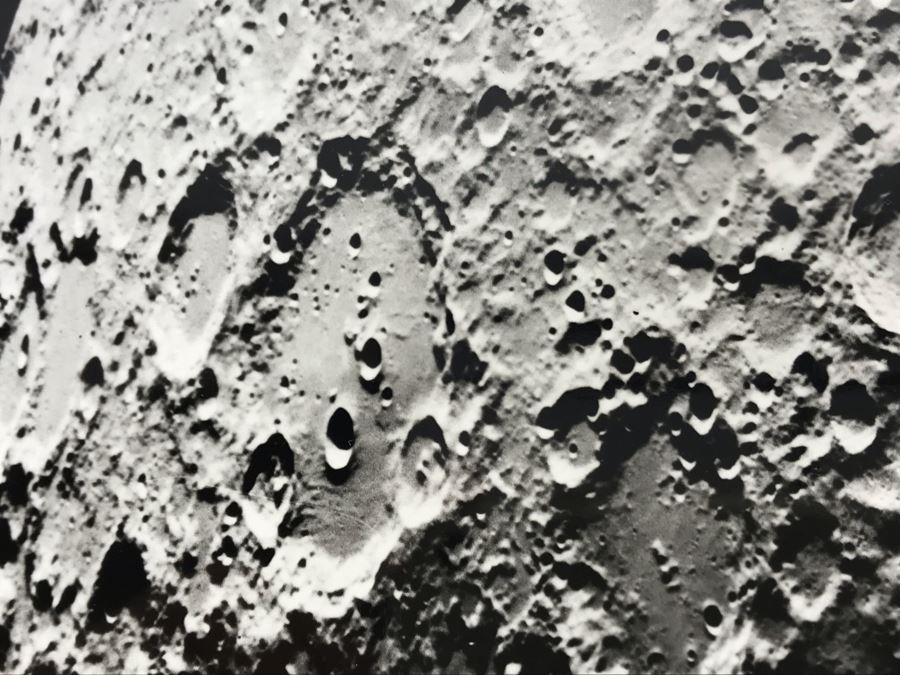 Vintage B&W Photograph Of The Southern Part Of Moon At Last Quarter Made With 60' Mt. Wilson Reflector On Oct. 8, 1955 10W X 8H [Photo 4]
