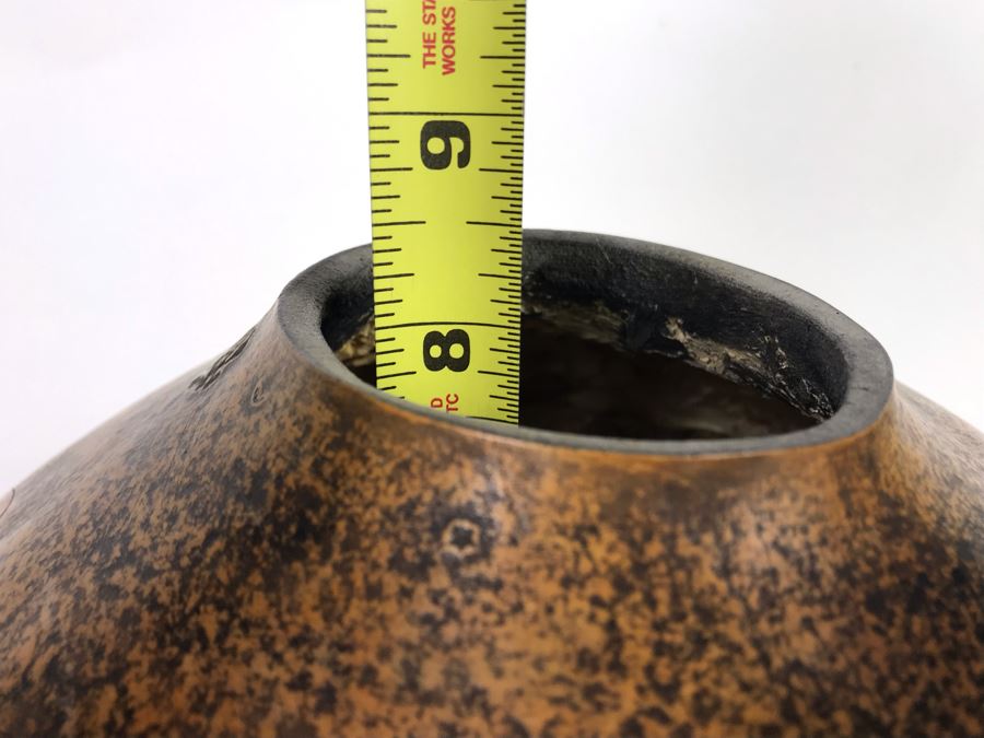 Hand Carved Gourd Artwork With Buffalo 10W X 8H [Photo 11]