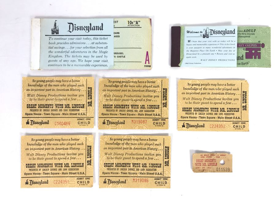 Various Vintage Disneyland Tickets - See Photos