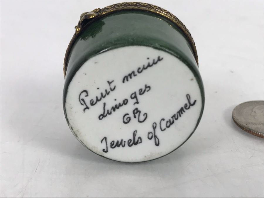 Limoges Porcelain Box With Figural Frog On Lid Jewels Of Carmel [Photo 7]