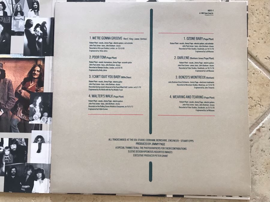 Led Zeppelin Vinyl Record CODA [Photo 8]