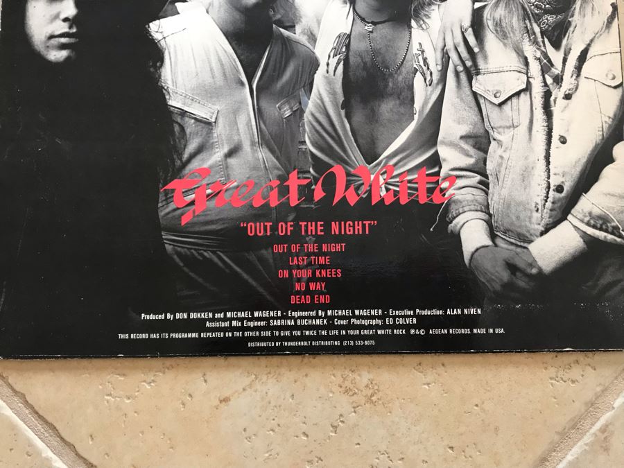 Great White Vinyl Record: Out Of The Night [Photo 2]