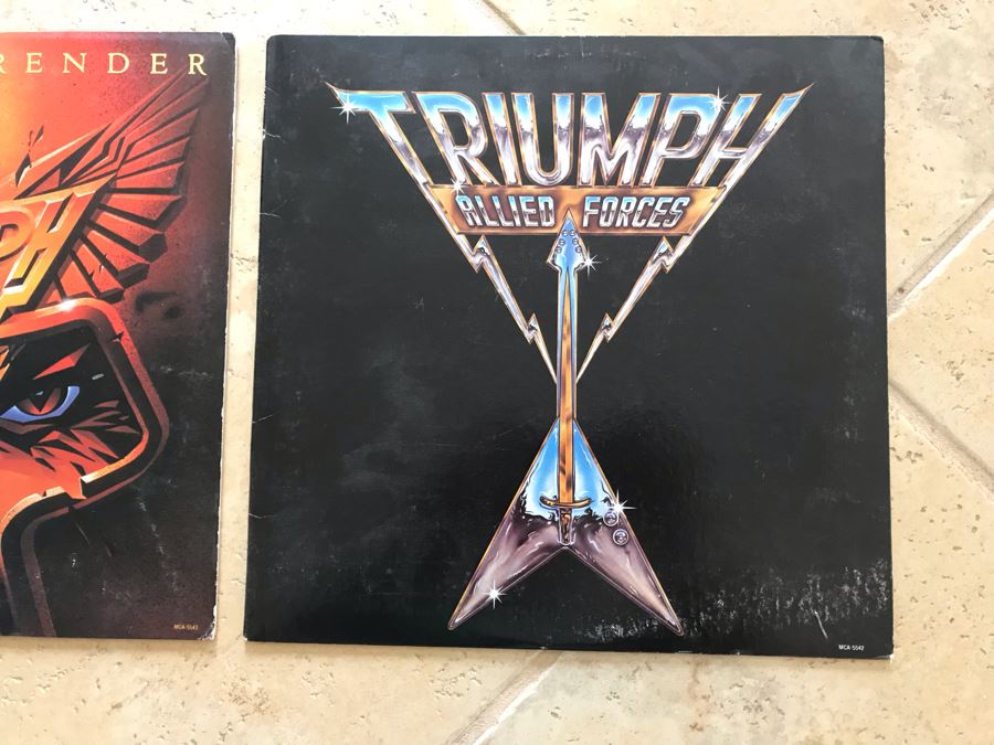(2) Triumph Vinyl Records: Allied Forces And Never Surrender [Photo 2]