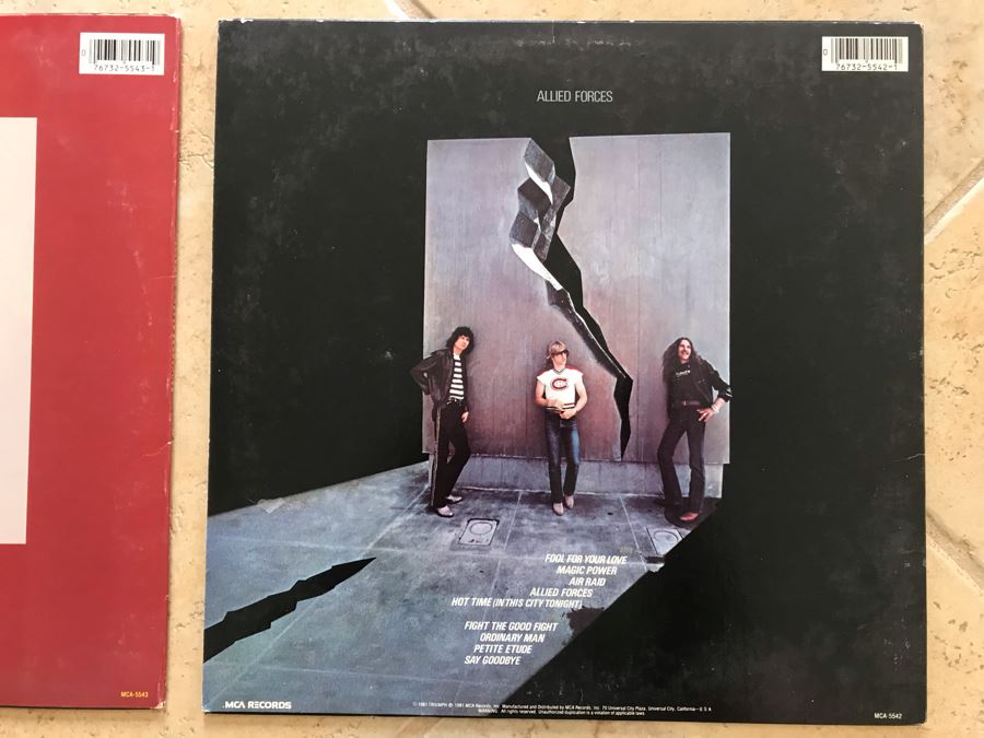(2) Triumph Vinyl Records: Allied Forces And Never Surrender [Photo 4]