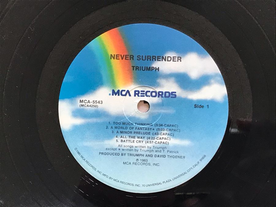 (2) Triumph Vinyl Records: Allied Forces And Never Surrender [Photo 14]