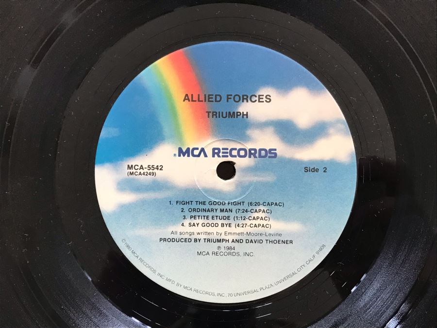 (2) Triumph Vinyl Records: Allied Forces And Never Surrender [Photo 11]