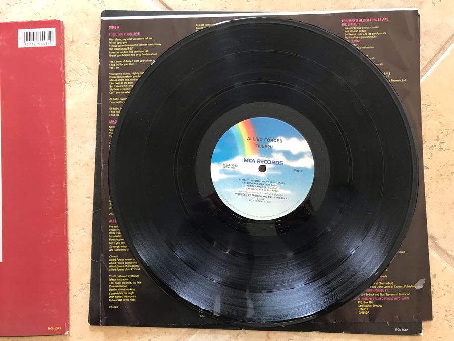 (2) Triumph Vinyl Records: Allied Forces And Never Surrender [Photo 10]