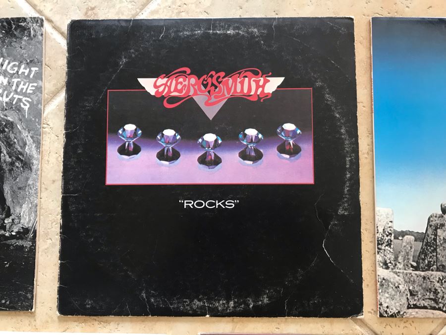 (5) Aerosmith Vinyl Records: Toys In The Attic, Draw The Line, Rock In A Hard Place, Rocks And Night In The Ruts [Photo 6]