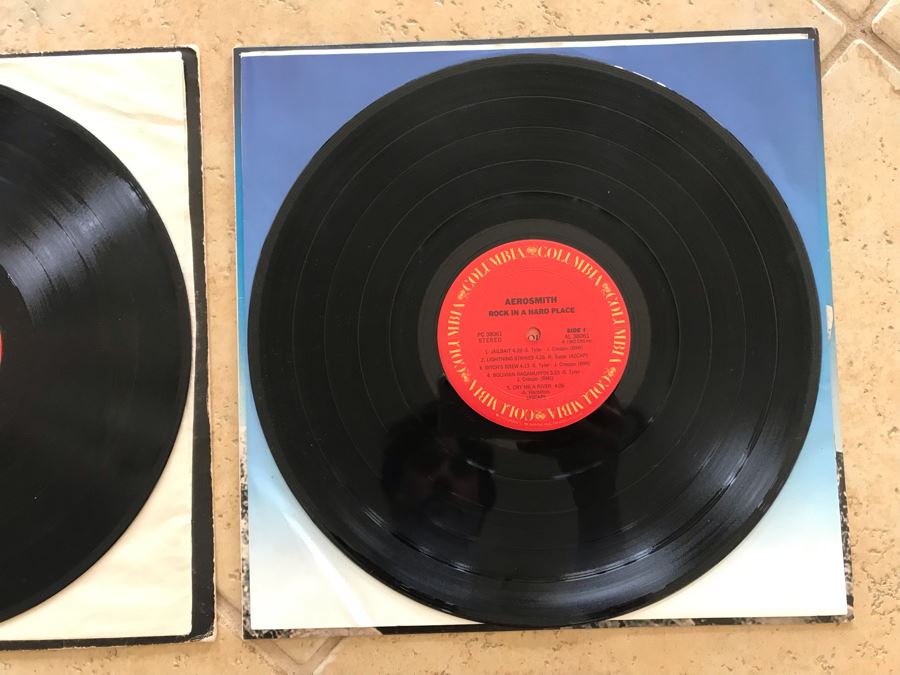 (5) Aerosmith Vinyl Records: Toys In The Attic, Draw The Line, Rock In A Hard Place, Rocks And Night In The Ruts [Photo 19]