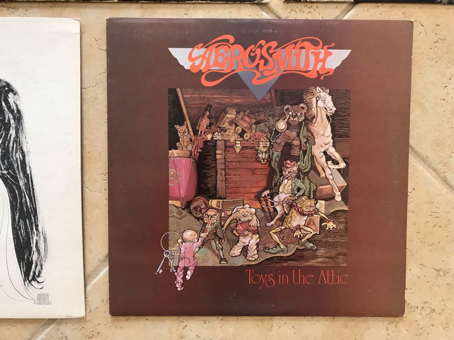 (5) Aerosmith Vinyl Records: Toys In The Attic, Draw The Line, Rock In A Hard Place, Rocks And Night In The Ruts [Photo 3]