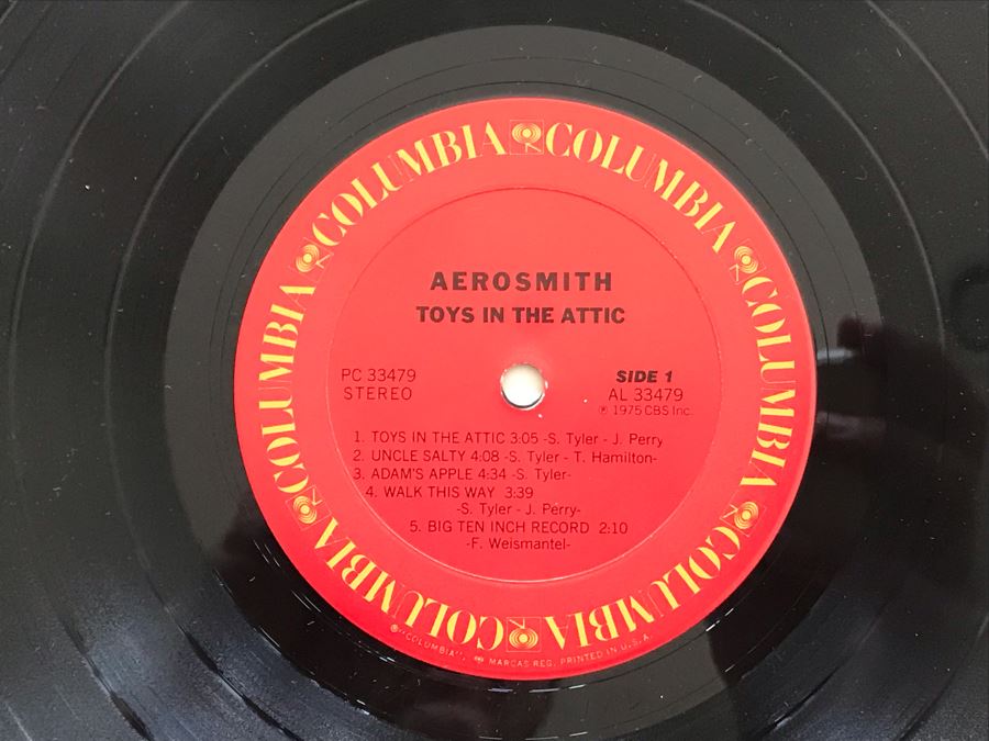 (5) Aerosmith Vinyl Records: Toys In The Attic, Draw The Line, Rock In A Hard Place, Rocks And Night In The Ruts [Photo 16]