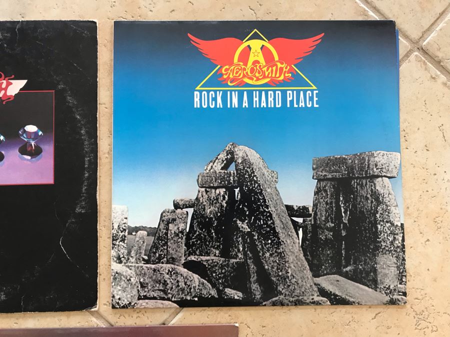 (5) Aerosmith Vinyl Records: Toys In The Attic, Draw The Line, Rock In A Hard Place, Rocks And Night In The Ruts [Photo 5]
