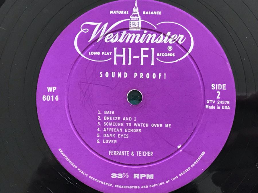 Westminster Hi-Fi Soundproof WP 6014 Vinyl Record With UFO Cover [Photo 7]