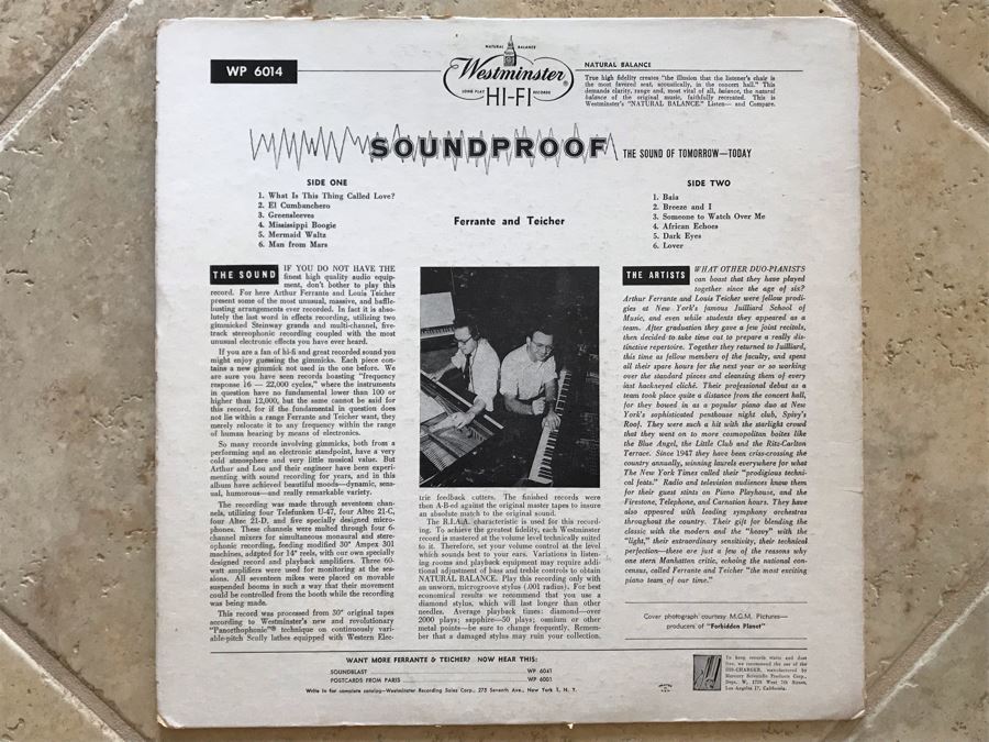 Westminster Hi-Fi Soundproof WP 6014 Vinyl Record With UFO Cover [Photo 3]