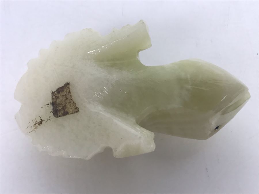 Carved Stone Figural Frog Sculpture 3.5W X 2D X 1.5H [Photo 6]