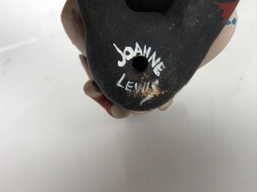 Pottery Sculpture Signed Joanne Lewis 4H [Photo 9]