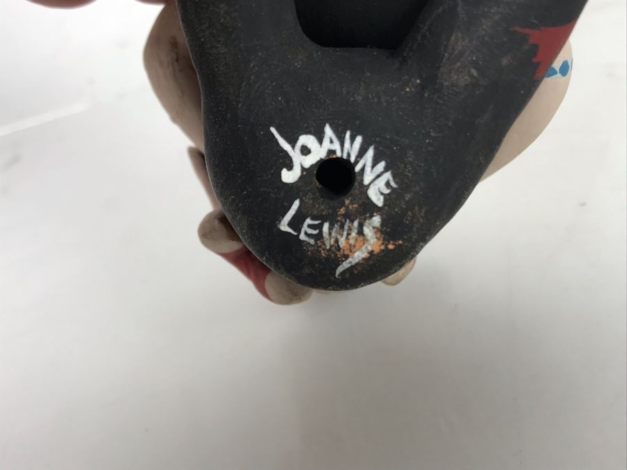 Pottery Sculpture Signed Joanne Lewis 4H [Photo 8]