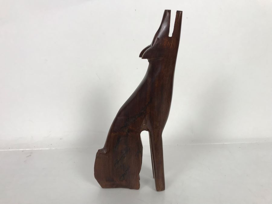 Hand Carved Ironwood Coyote Sculpture 9H [Photo 4]