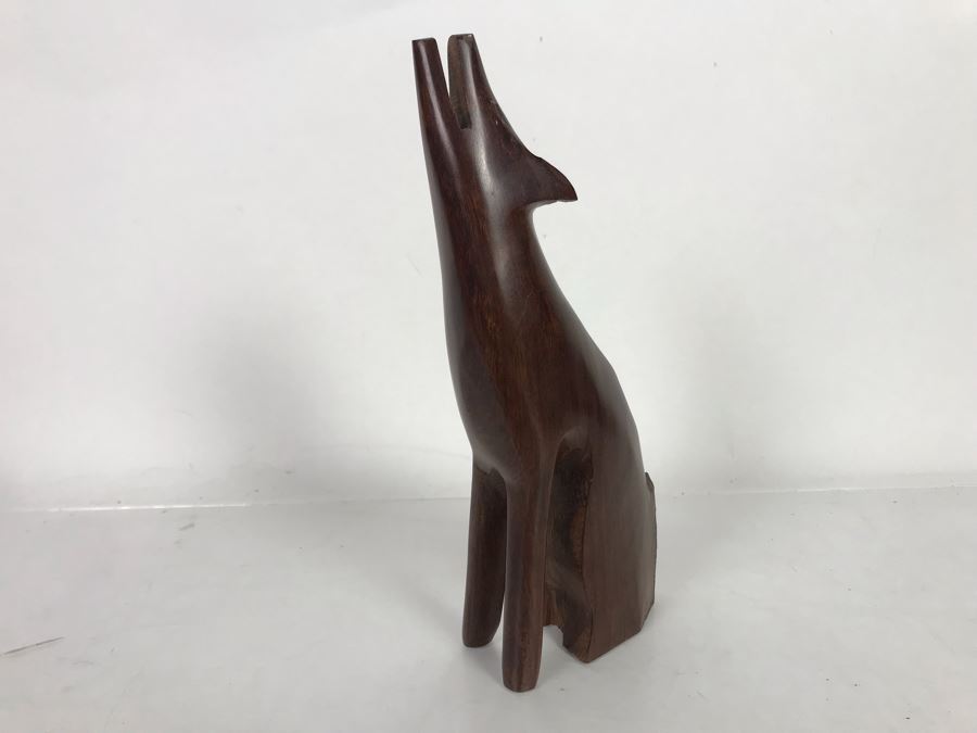 Hand Carved Ironwood Coyote Sculpture 9H [Photo 5]