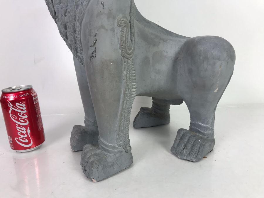 Vintage 1980 Thai Foo Dog Terracotta Sculpture By Austin Productions - See Photos For Minor Chips 15W [Photo 6]