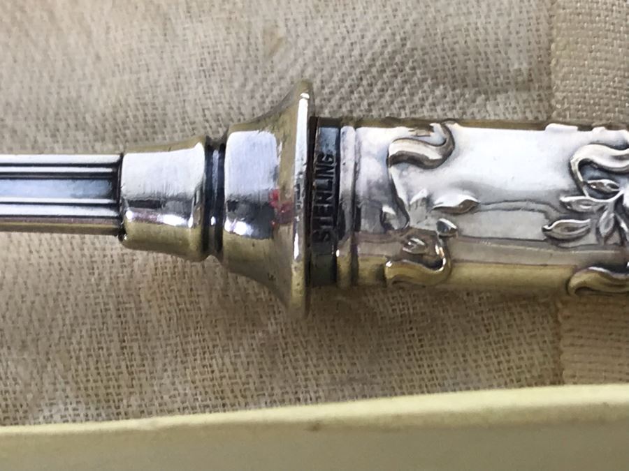 (3) Sterling Silver Flatware Pieces (60g) And Sterling Fork With Mother Of Pearl Handle By The American Silver Co [Photo 7]