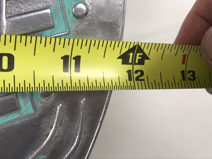 Vintage Wilton Southwest Round Pewter Plate 12R, Vintage Gerber Silverplate Spoon, Metal Easel And Seafood Cracker Set [Photo 12]