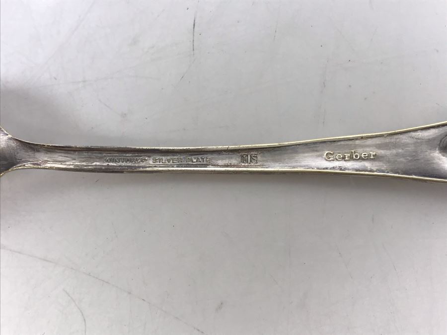 Vintage Wilton Southwest Round Pewter Plate 12R, Vintage Gerber Silverplate Spoon, Metal Easel And Seafood Cracker Set [Photo 6]