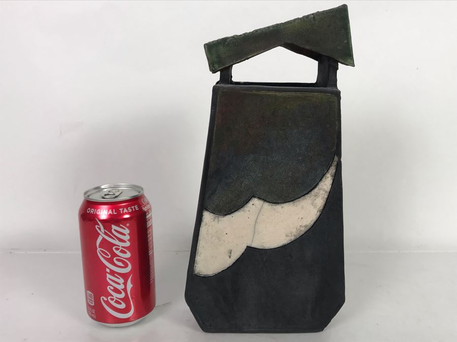 Signed Joan Thorburn Art Pottery Abstract Vase 6W X 2D X 11H [Photo 2]