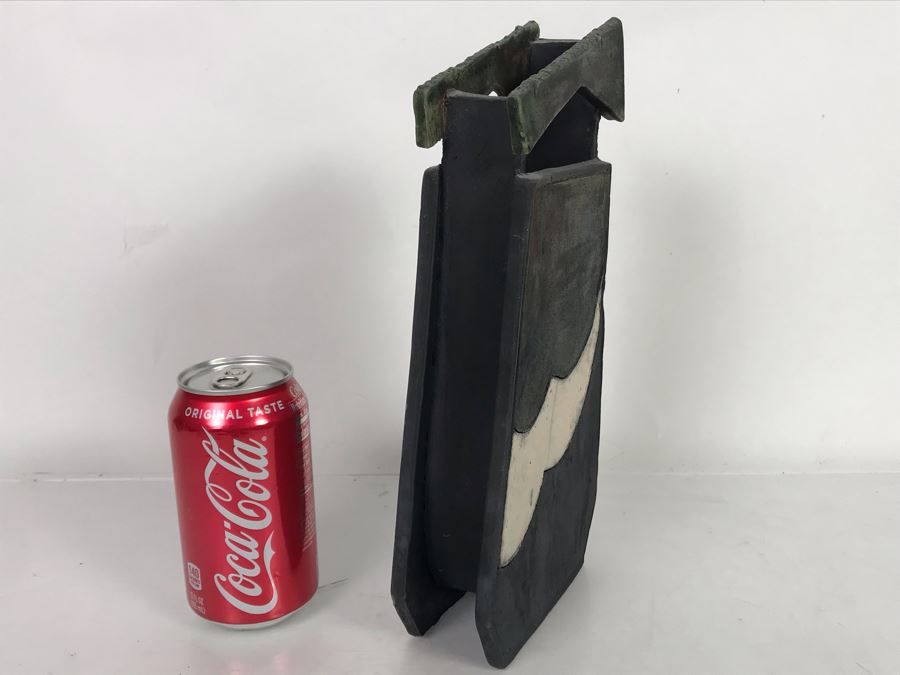 Signed Joan Thorburn Art Pottery Abstract Vase 6W X 2D X 11H [Photo 3]