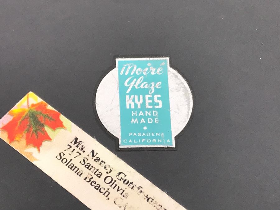 (6) Fiesta From Homer Laughlin White Cups And Saucers And Vintage Moire Glaze Kyes Handmade Tray Pasadena, CA [Photo 10]