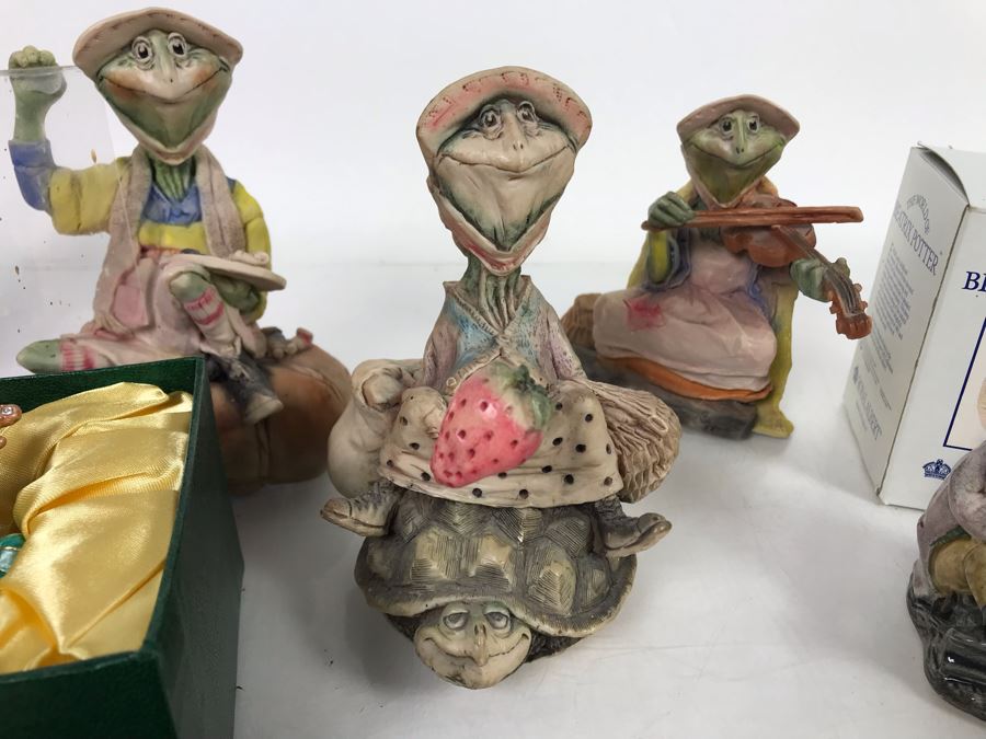 Department 56 Bejeweled Collection, Royal Albert Beatrix Potter Figurine And (4) Tillie Frog Sculptures By Jessica DeStefano [Photo 4]
