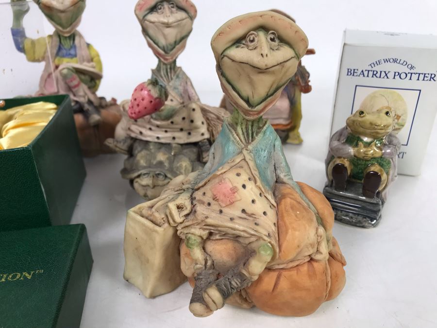Department 56 Bejeweled Collection, Royal Albert Beatrix Potter Figurine And (4) Tillie Frog Sculptures By Jessica DeStefano [Photo 3]