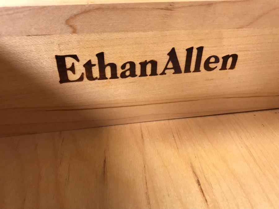 Ethan Allen Wooden Nightstand Side Table 22W X 16D X 26H [Photo 5]