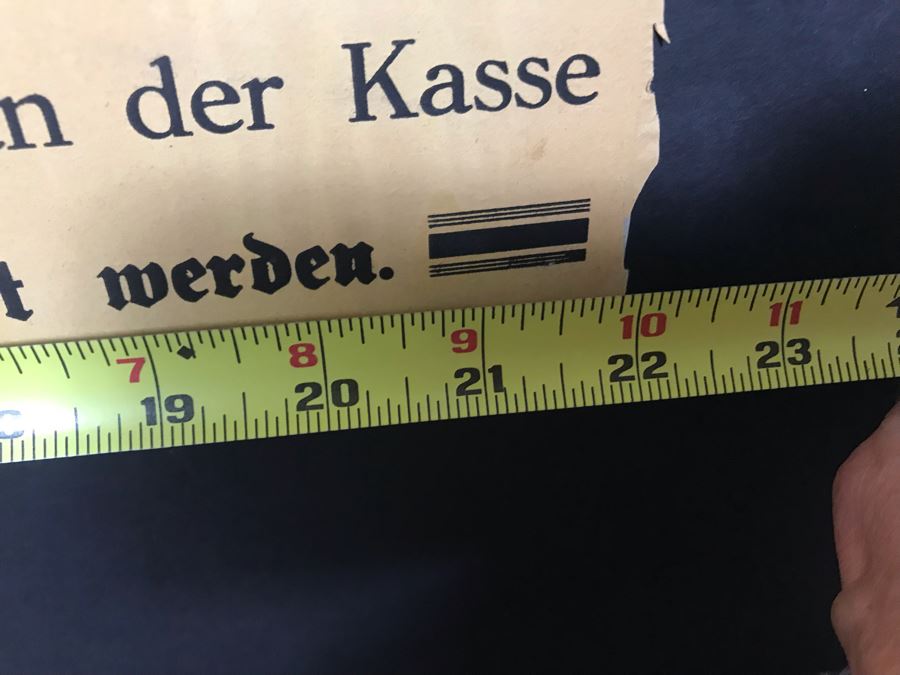 Vintage 1932 German Concert Poster Featuring Prof. Julius Klengel, Leipzig And Client's Mother Elizabeth Grein Who Was Only American In Concert 22W X 33H [Photo 9]